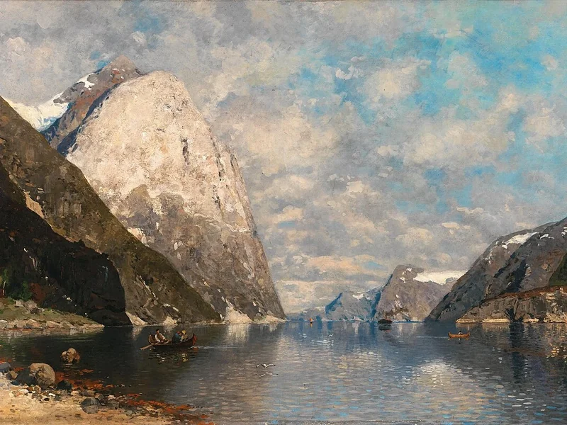 1842-Georg Anton Rasmussen - Paesaggio del fiordo